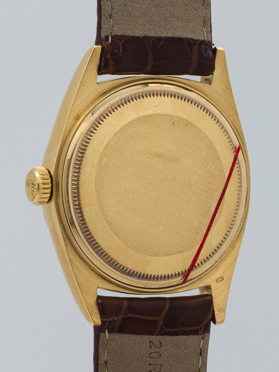 Men's Rolex Yellow Gold Day Date President Wristwatch Ref 1803