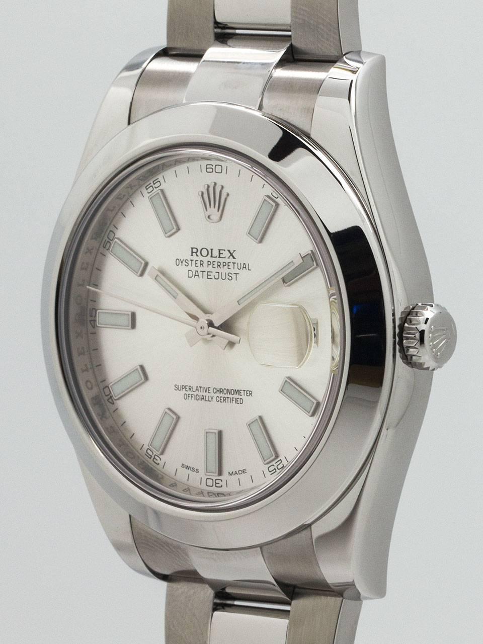 Rolex Stainless Steel Datejust ll Wristwatch Ref 116300 In New Condition In West Hollywood, CA