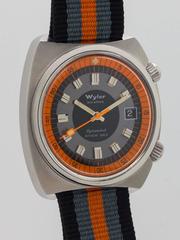 Wyler Stainless Steel Dynawind Divers 660 Wristwach circa 1960s
