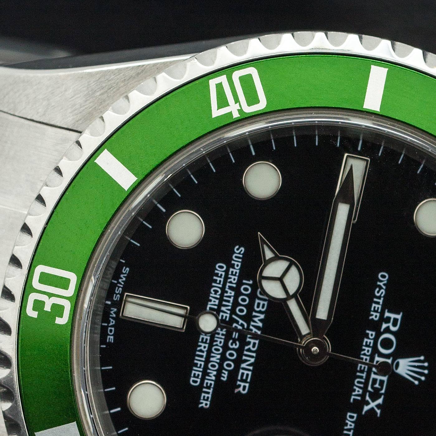 Rolex Stainless Steel Anniversary Submariner Wristwatch ref 16610T 2