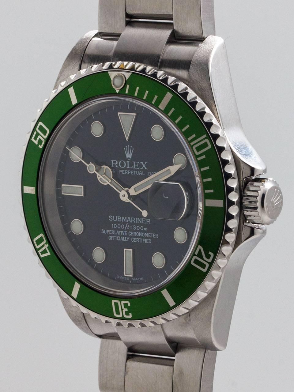 Rolex Stainless Steel Anniversary Submariner Wristwatch ref 16610T In Excellent Condition In West Hollywood, CA