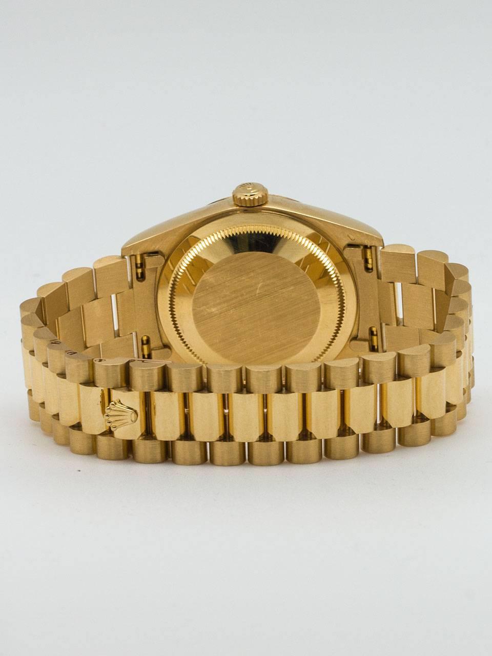 Men's Rolex Yellow Gold Day-Date President Wristwatch ref 18238