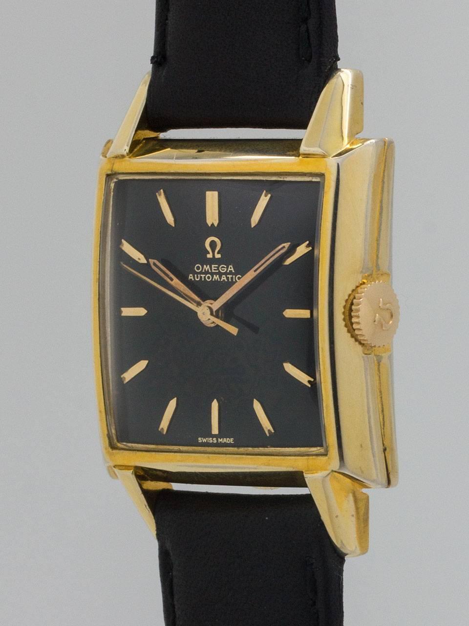 Omega Yellow Gold Filled Automatic Dress Wristwatch ref 6253 circa 1956 In Excellent Condition In West Hollywood, CA