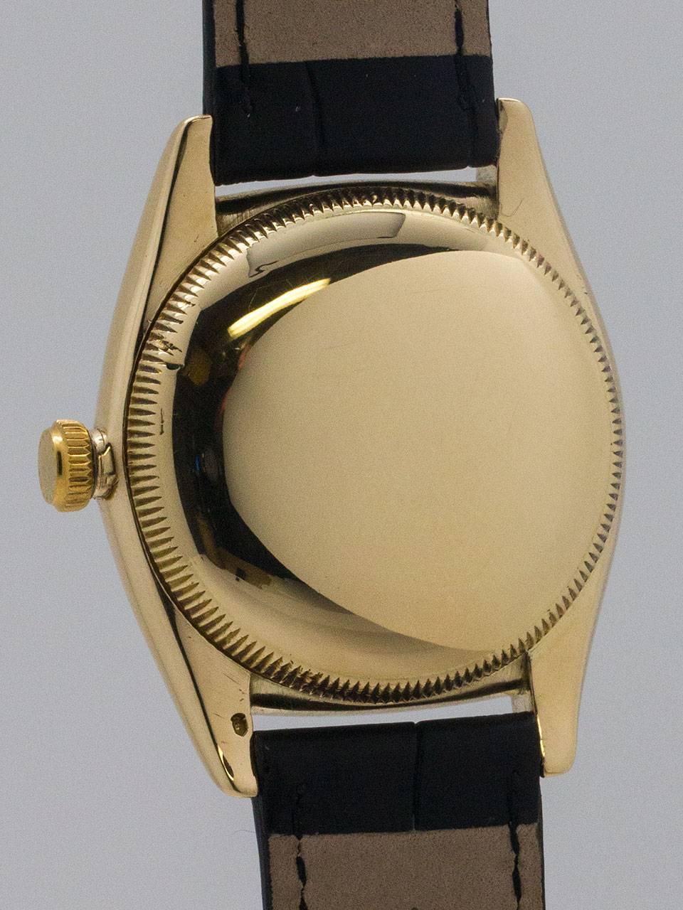 Men's Rolex Yellow Gold Bubbleback Wristwatch ref 3131 circa 1940s