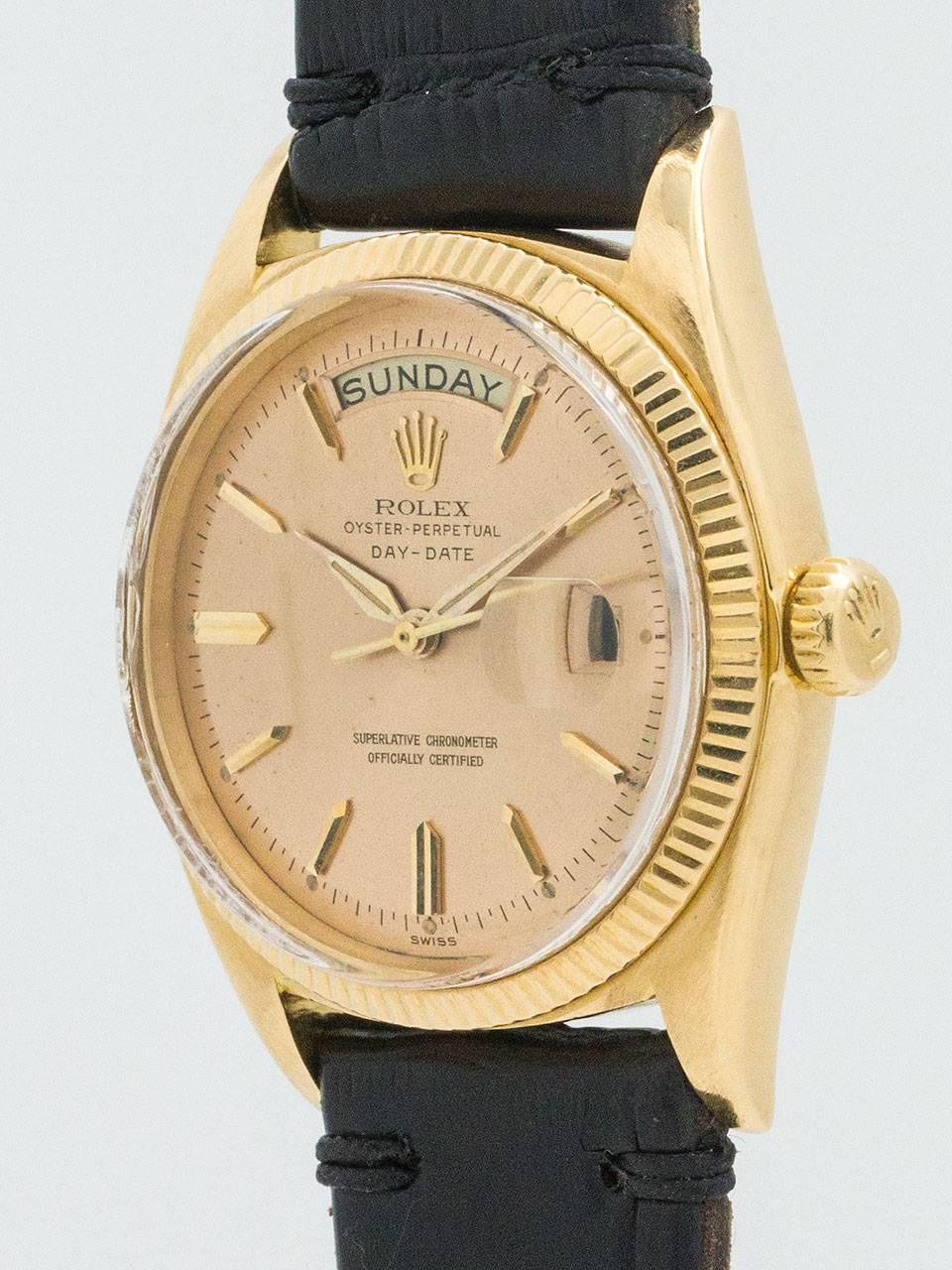 Rolex Yellow Gold Day Date Wristwatch ref 1803 circa 1968 In Excellent Condition In West Hollywood, CA