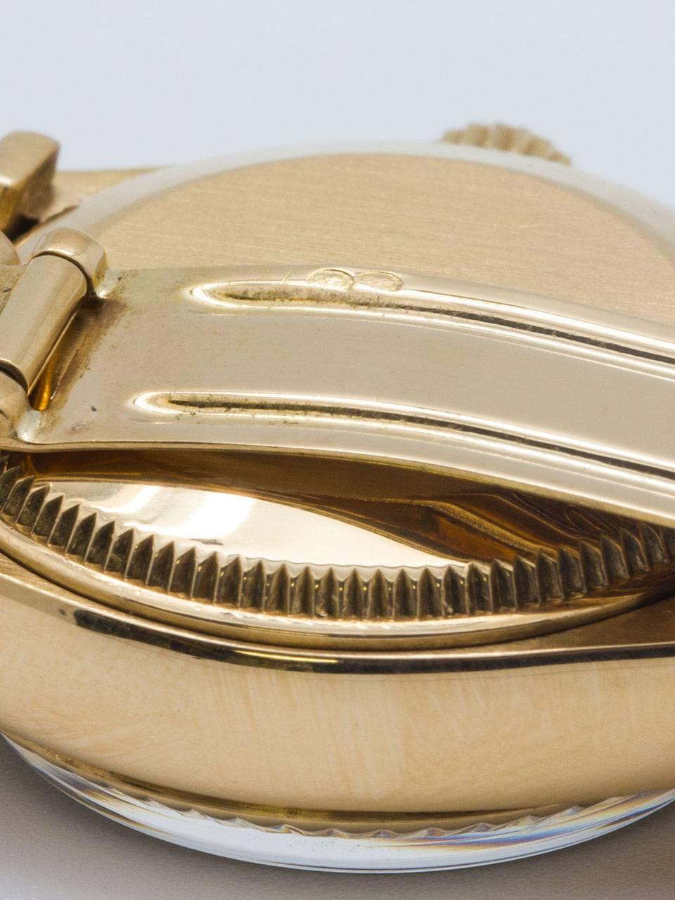 Rolex Lady's Yellow Gold President Malachite Dial Wristwatch Ref 6918 In Excellent Condition In West Hollywood, CA