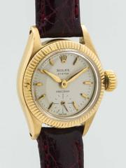 Rolex Lady's Yellow Gold Oyster Precision Wristwatch circa 1958