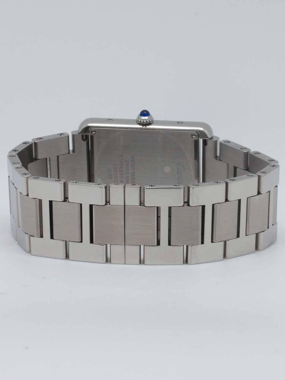 Men's Cartier Stainless Steel Tank Solo Quartz Wristwatch