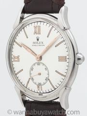 Rolex Stainless Steel Manual Wind Dress Wristwatch Ref 4498 1950s