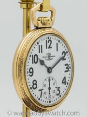 Hamilton Ball Yellow Gold Railroad Pocket Watch