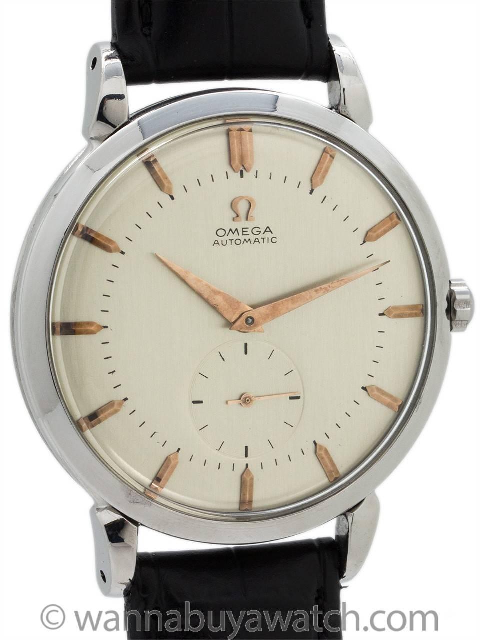 Retro Omega Stainless Steel Automatic Wristwatch