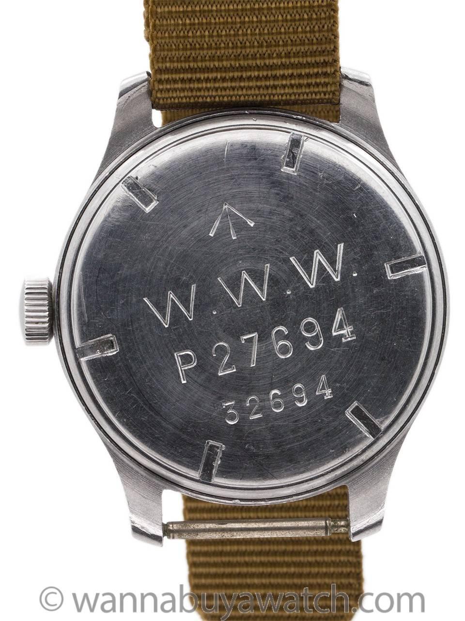 Post-War Cyma British Military WWII Broad Arrow Wristwatch