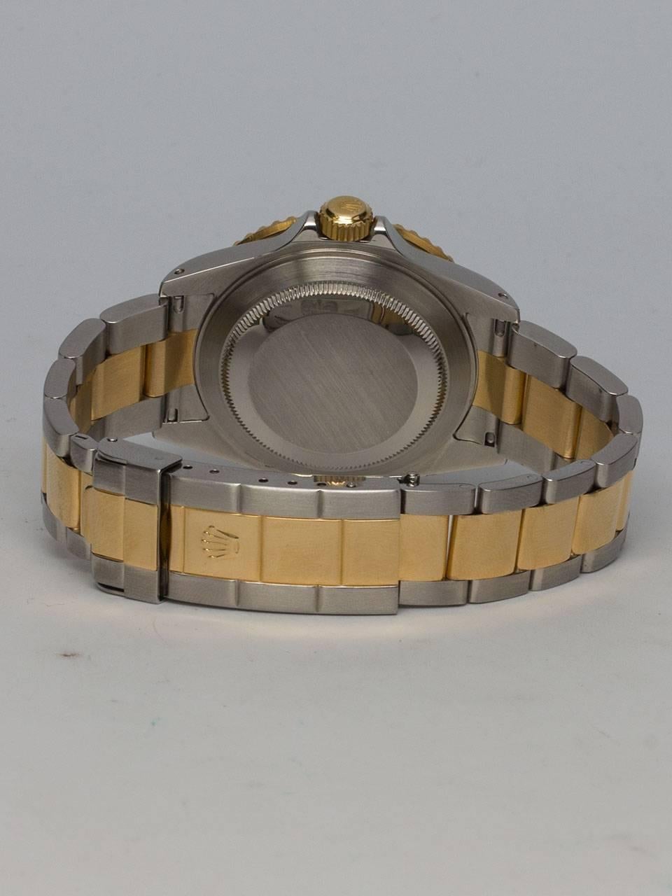 Rolex Yellow Gold Stainless Steel Submariner Wristwatch Ref 16613 2005 In Excellent Condition In West Hollywood, CA
