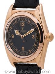 Rolex Rose Gold Bubbleback Wristwatch Ref 3131 1946
