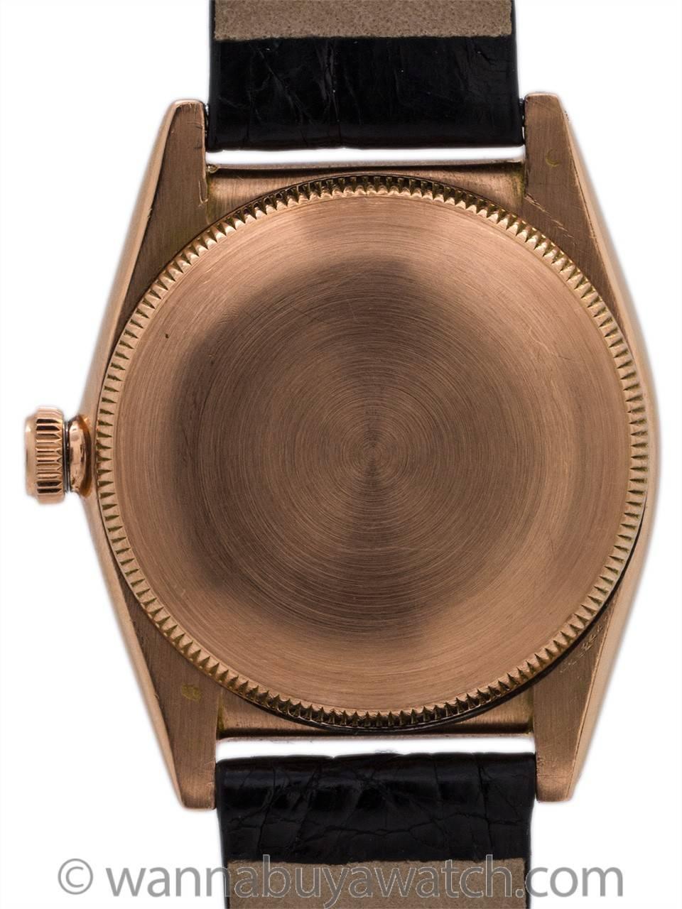 Men's Rolex Rose Gold Bubbleback Wristwatch Ref 3131 1946
