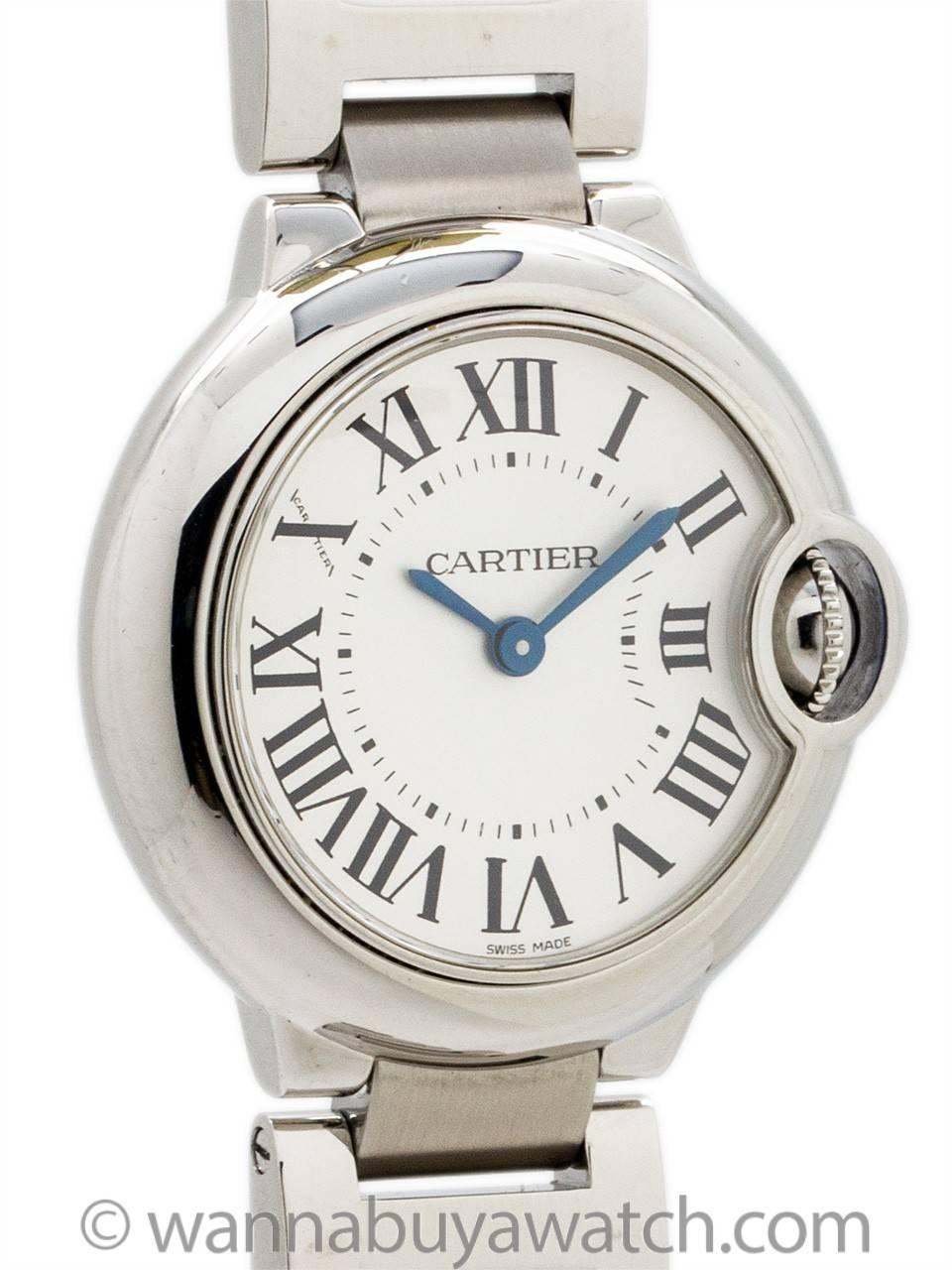 Modern Cartier Lady's Stainless Steel Ballon Bleu Quartz Wristwatch