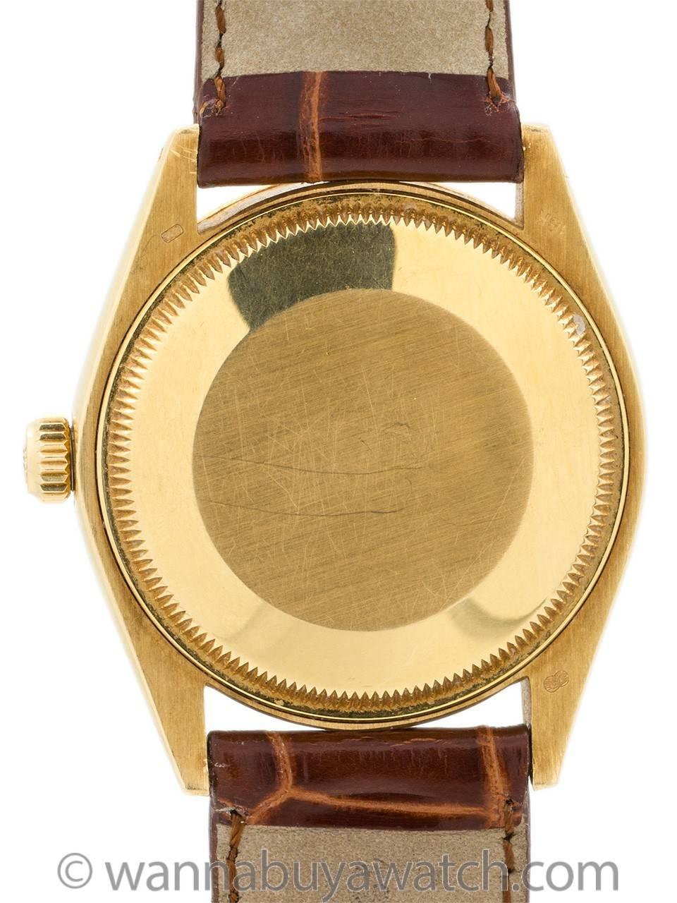 Rolex Yellow Gold Oyster Perpetual Chronometer Wristwatch Ref 1005 1977 In Excellent Condition In West Hollywood, CA