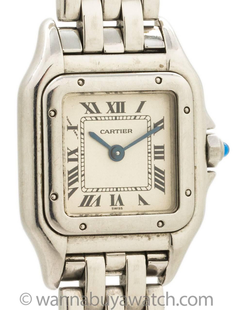 Modern Cartier Ladies Stainless Steel Panthere Quartz Wristwatch 