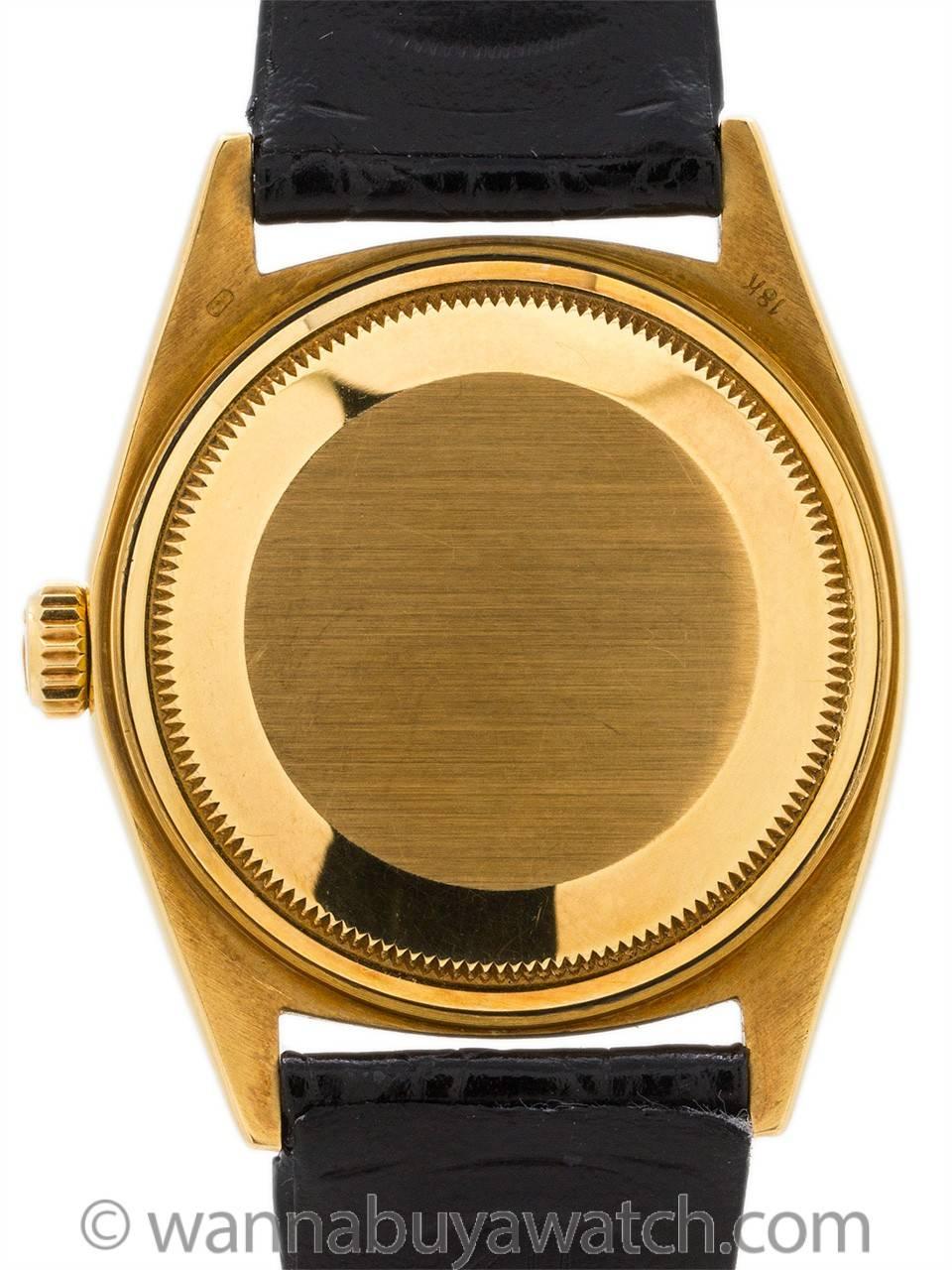 Rolex Yellow Gold Datejust Pie Pan Wristwatch Ref 1601 1971 In Excellent Condition In West Hollywood, CA