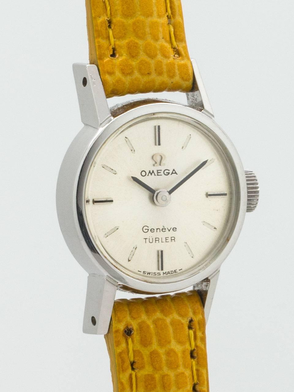 Modern Omega Ladies Geneve Stainless Steel “Turler” Wristwatch