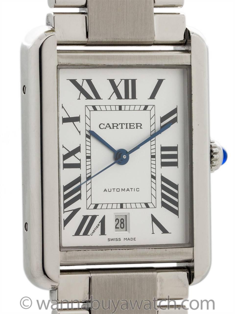 Modern Cartier Tank Solo XL Stainless Steel circa 2010+