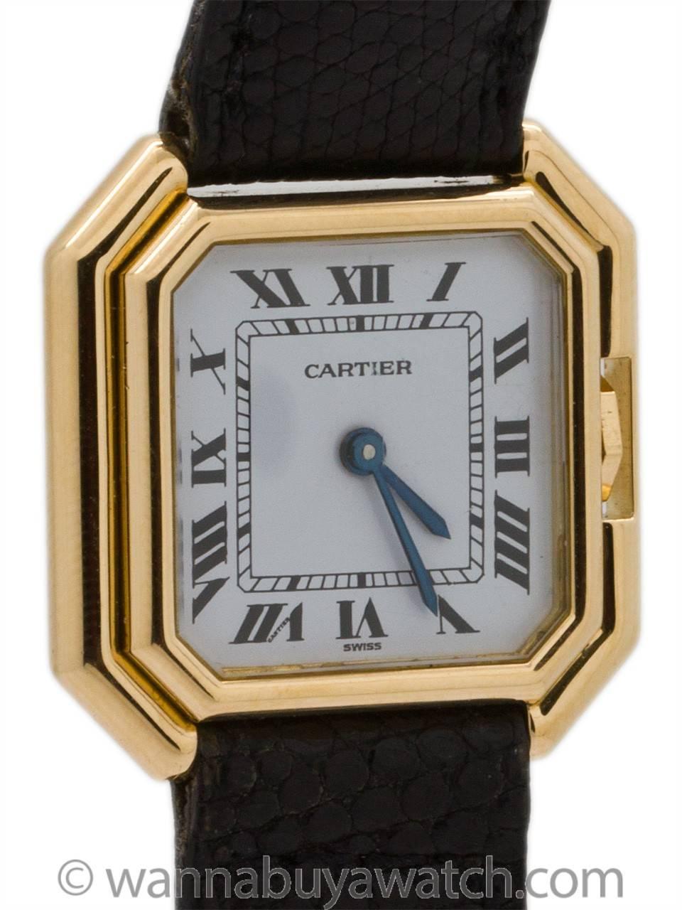 Modern Cartier Lady 18K YG “Ceinture” circa 1970’s 18K Deployment