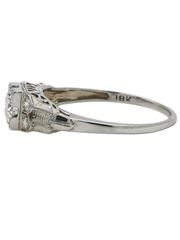 Vintage 18K White Gold Diamond Engagement Ring 0.40 Carat circa 1950s