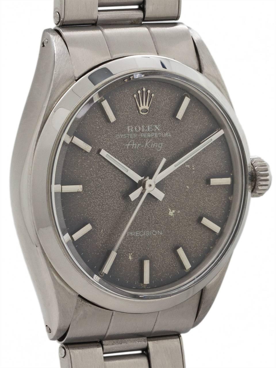 Modern Rolex Stainless Steel Oyster Perpetual Tropical Dial Airking Wristwatch