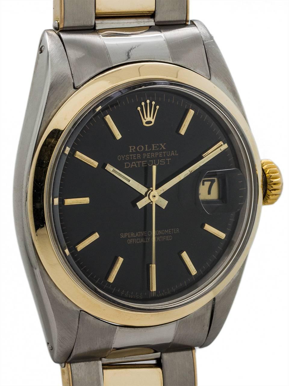 Modern Rolex Gold Stainless Steel Oyster Datejust Bracelet Wristwatch, circa 1966