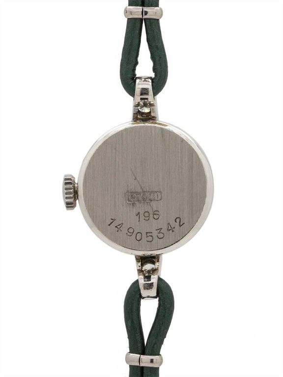 Omega Ladies Platinum Diamonds Dress Manual Wind Wristwatch, circa 1954