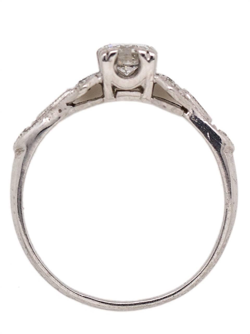 transitional cut diamond engagement ring