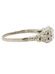 Art Deco 0.25 Carat Diamond Platinum Engagement Ring, circa 1930s