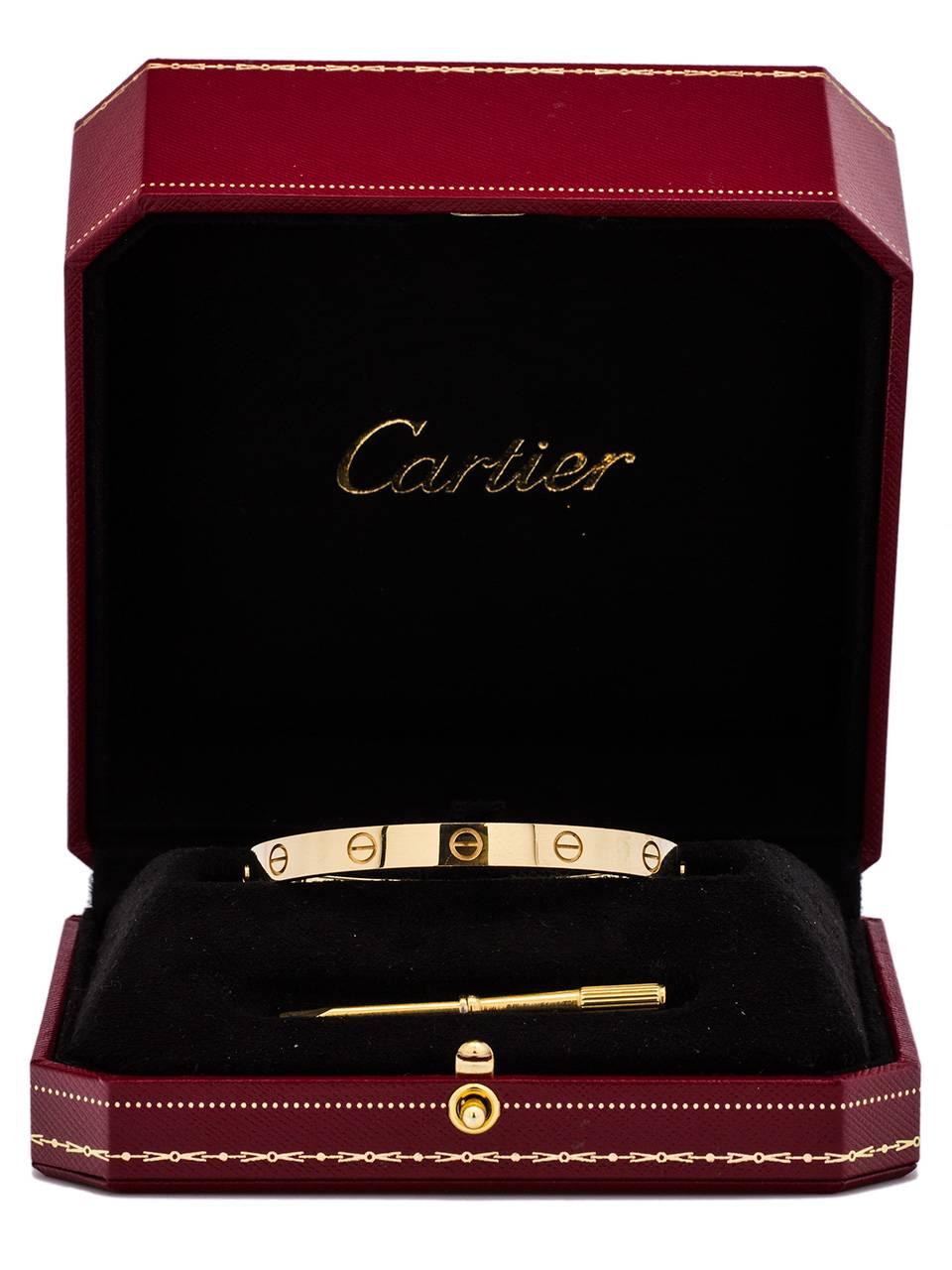 Modern Cartier Yellow Gold Love Bracelet