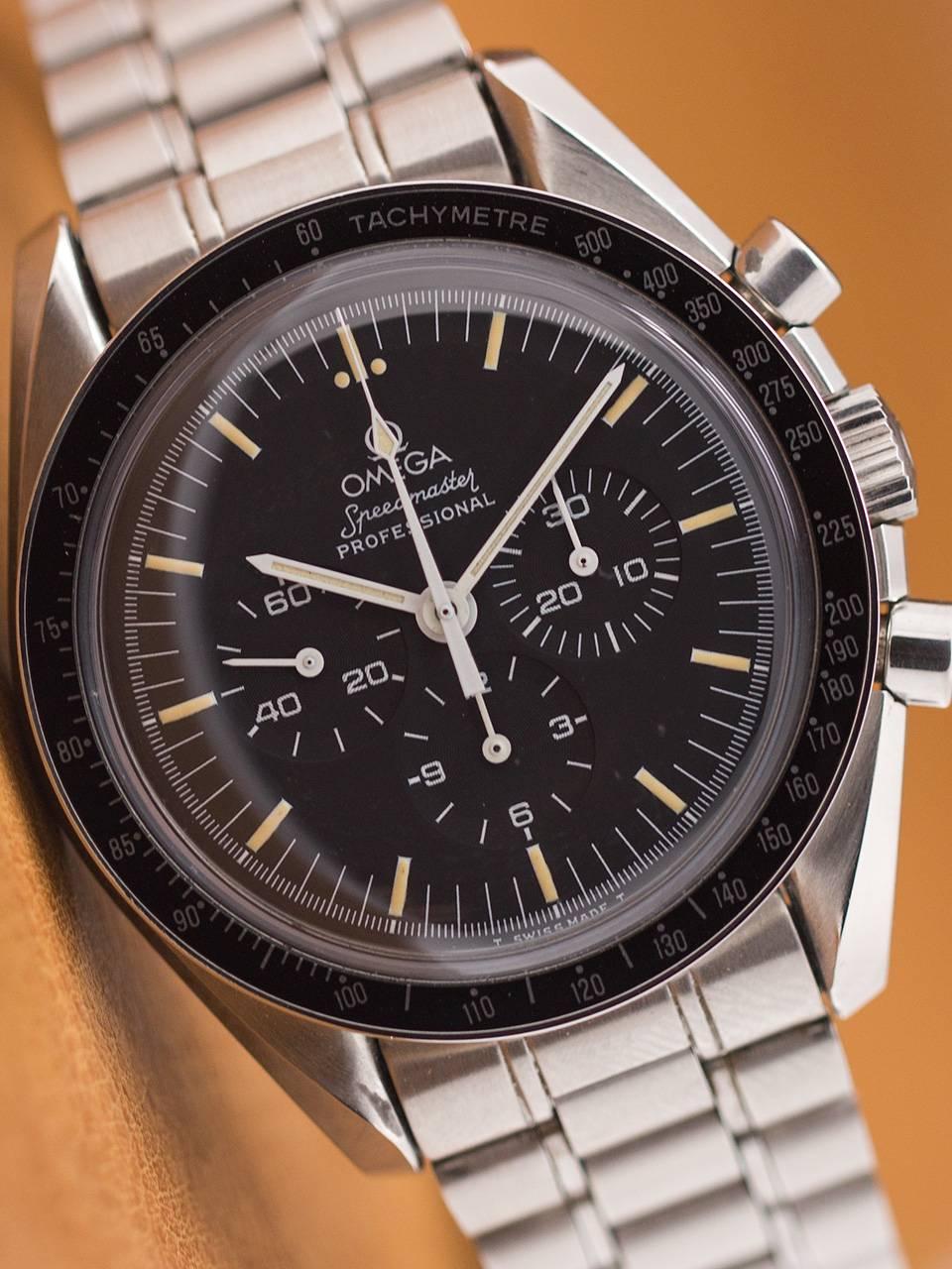 Omega Stainless Steel Case Speedmaster Man on the Moon Wristwatch, circa 1986 3
