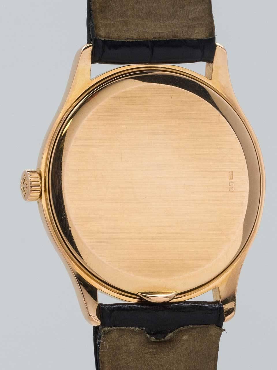 Men's Patek Philippe Rose Gold manual wind Wristwatch Ref 3923, circa 1990