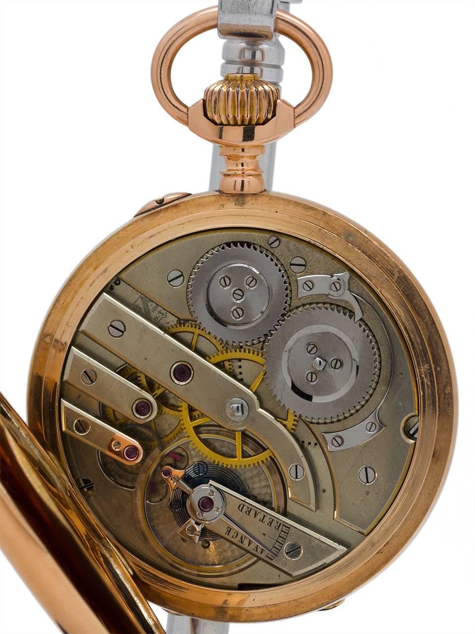 Henry Moser Yellow Gold Hunting Case Pocket Watch, circa 1900 1