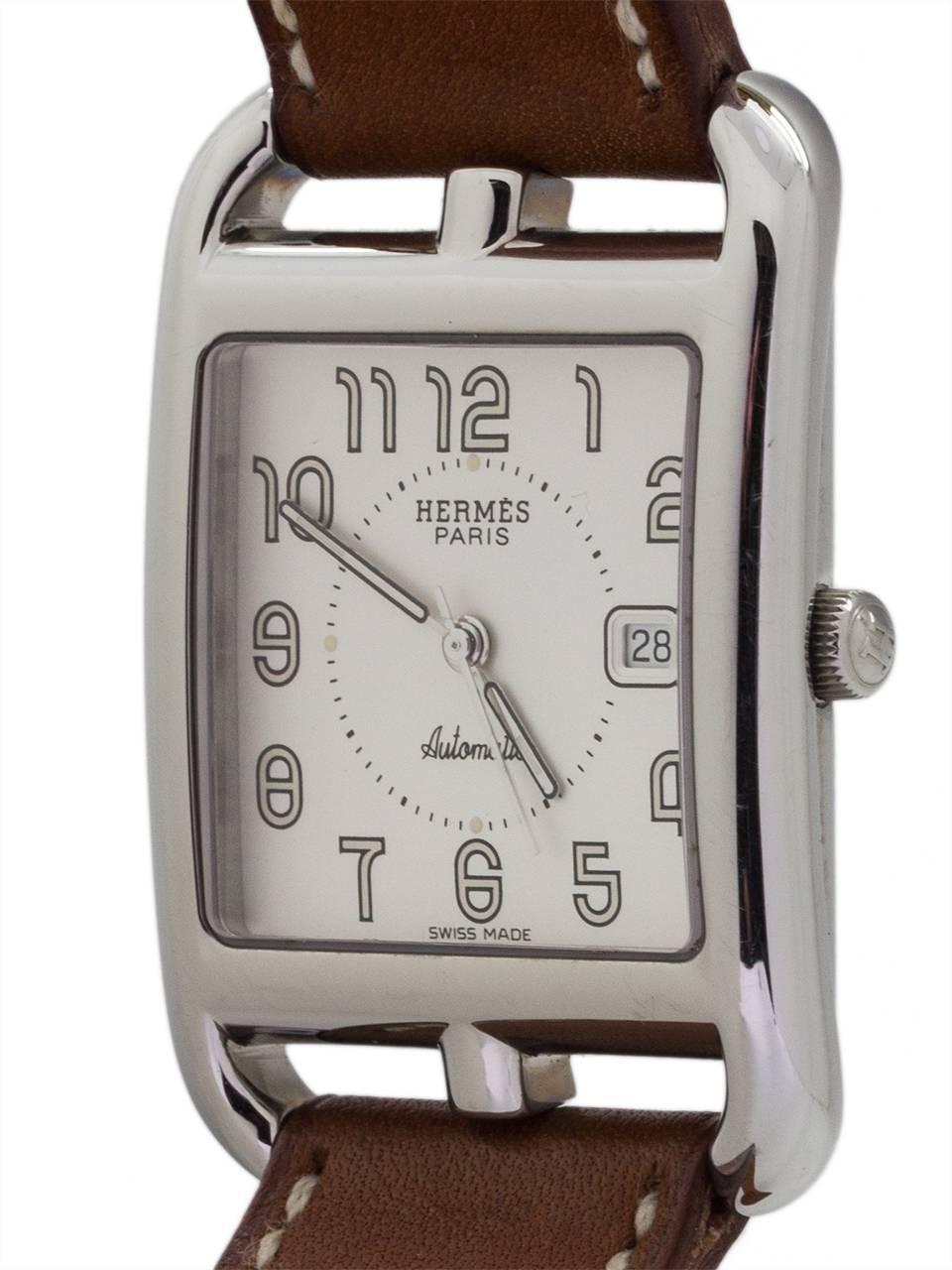 Hermes Stainless Steel Cape Cod Double Strap Wristwatch, circa 2000s In Excellent Condition In West Hollywood, CA