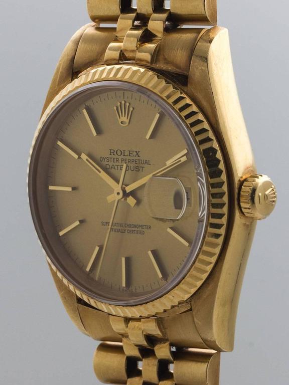 Rolex Yellow Gold Datejust Wristwatch Ref 16238, circa 1980 For Sale at ...