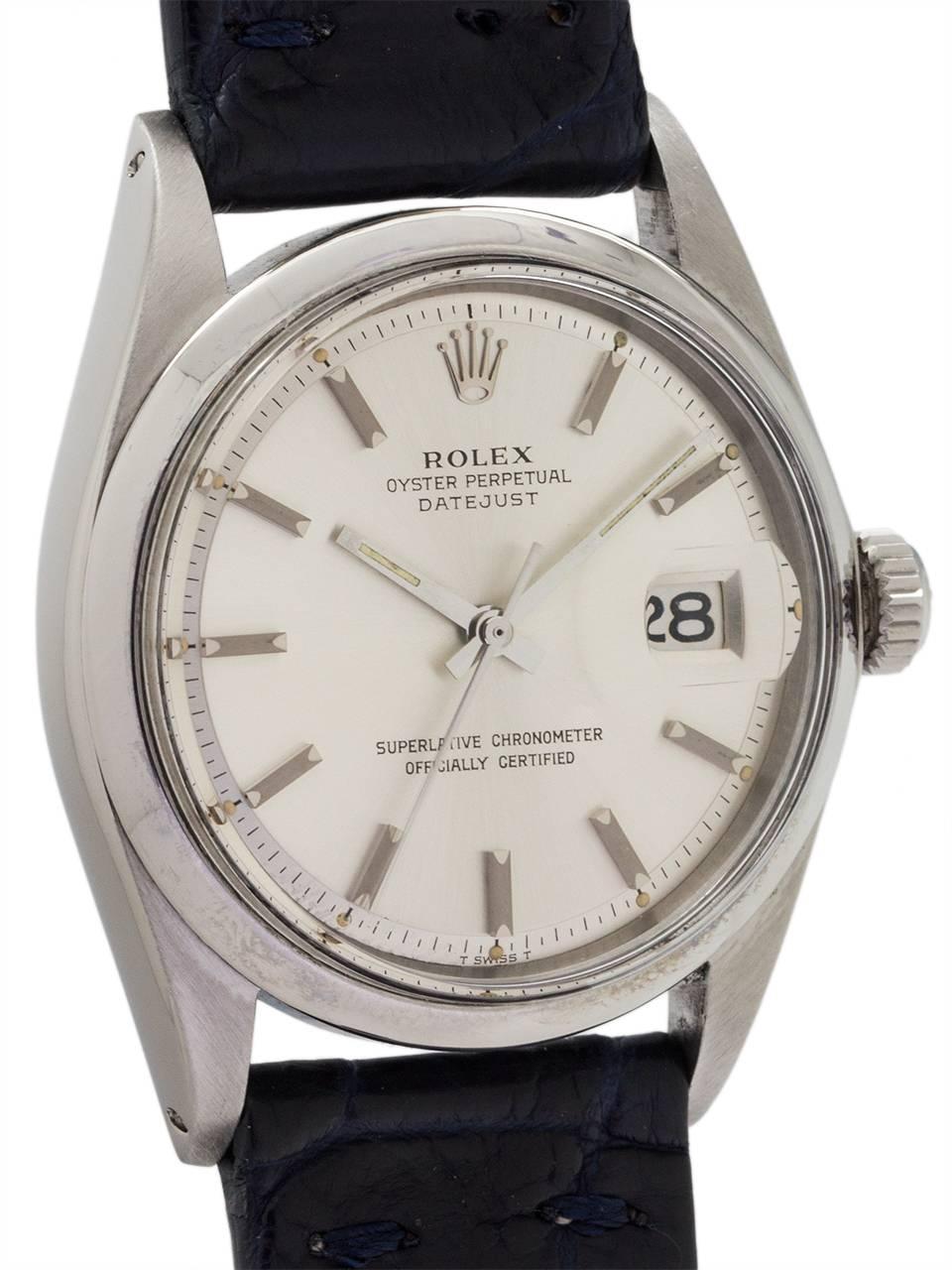 Rolex Stainless Steel Datejust Wristwatch Ref 1603, circa 1970 In Excellent Condition In West Hollywood, CA