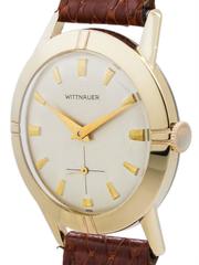 Wittnauer Yellow Gold Dress Model Manual Wind Wristwatch, circa 1950s