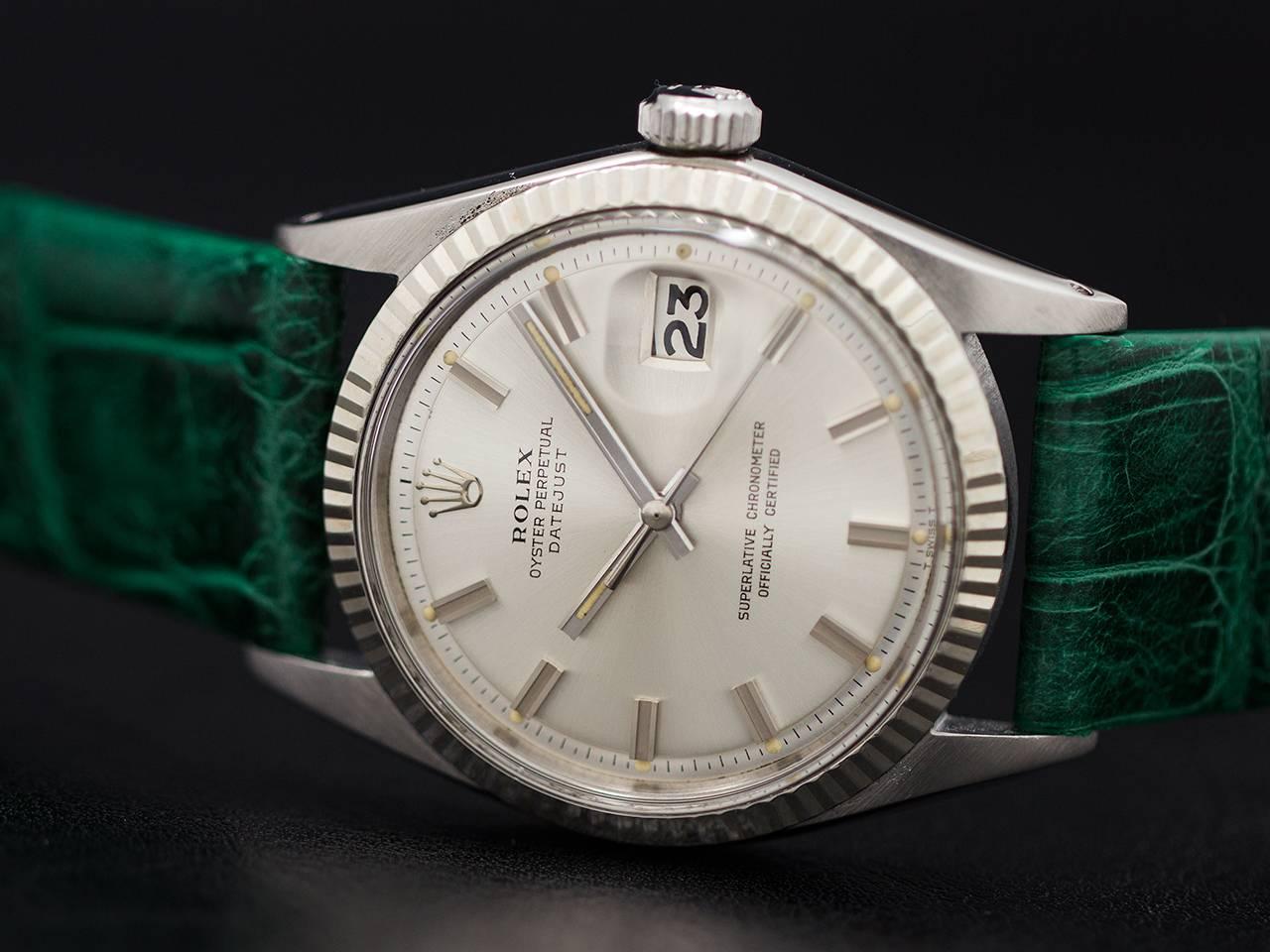 Rolex Stainless Steel Datejust Fat Boy Self Winding Wristwatch, Ref 1601 1
