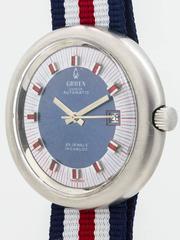 Gruen Stainless Steel Born on the 4th of July Automatic Wristwatch, circa 1970