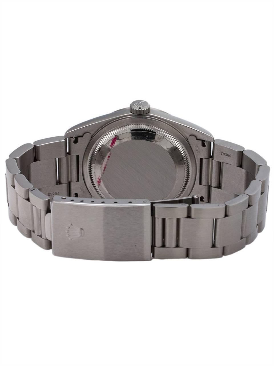 Men's Rolex Stainless Steel Datejust self winding wristwatch Ref 16234, circa 1996