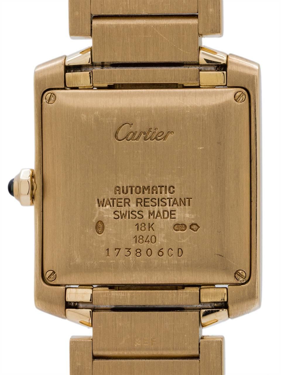 Cartier Yellow Gold Tank Francaise Automatic Wristwatch, circa 2005 1