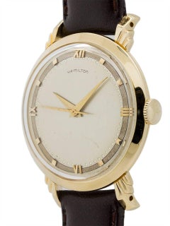 Hamilton Yellow Gold Sedgman Dress Manual Wristwatch, circa 1953