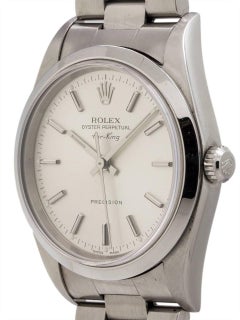 Rolex Stainless Steel Oyster Perpetual Airking Self Winding Wristwatch
