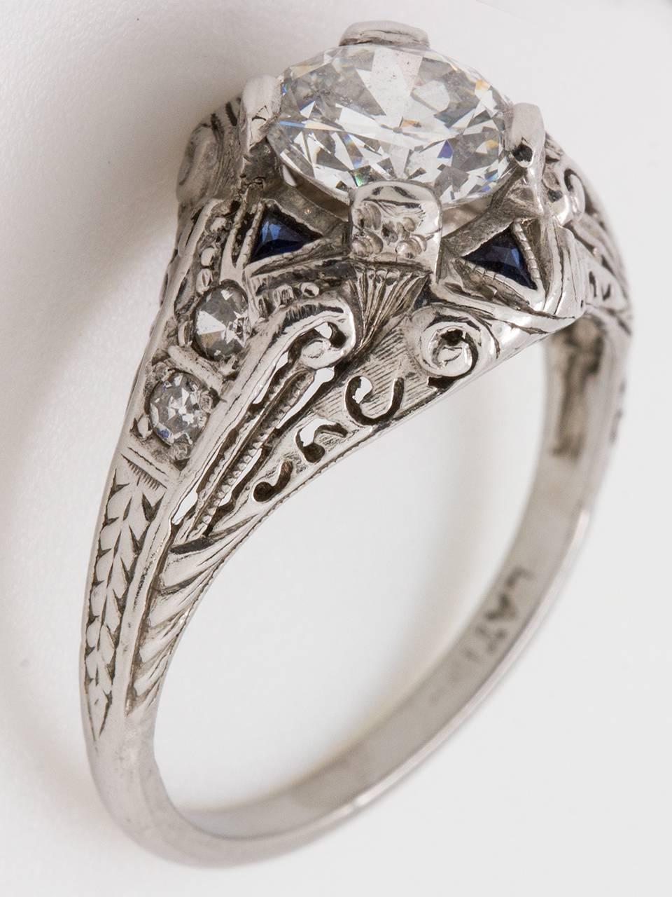 1920 art deco engagement ring