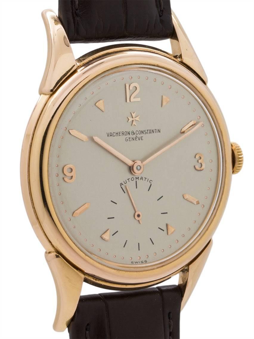 Vacheron & Constantin Rose Gold Automatic Wristwatch circa 1959   In Excellent Condition In West Hollywood, CA