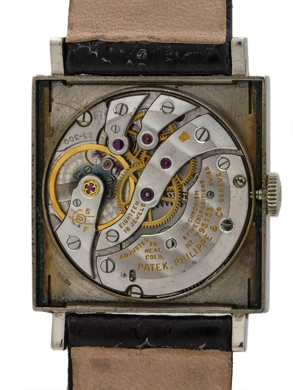 Men's Patek Philippe White Gold Manual Wind Wristwatch Ref 3430, circa 1967