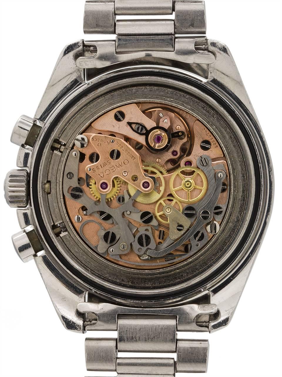 Omega Stainless Steel Speedmaster Premoon Aero-Club Caracas Wristwatch For Sale 1